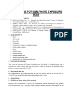 Sulphate Exposure - Testing Protocol