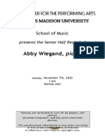 Recital Program Template - Wiegand