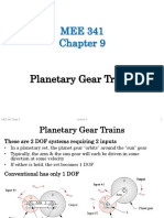 Planetary Gear Trains: MEE 341 Chap 9 1