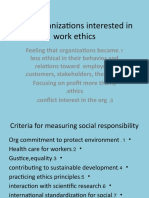Why Organizations Interested in Work Ethics