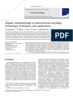 Hepatic Embolotherapy in Interventional Oncology - Technology, Techniques, and Applications