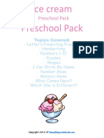 Ice Cream Preschool Pack