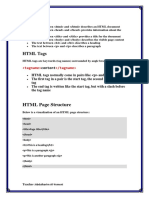 HTML Page Structure