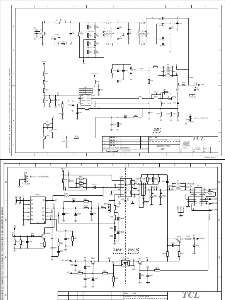 Carte d'alimentation TV TCL 75C722 réf 40-L40XW4-PWB1CG