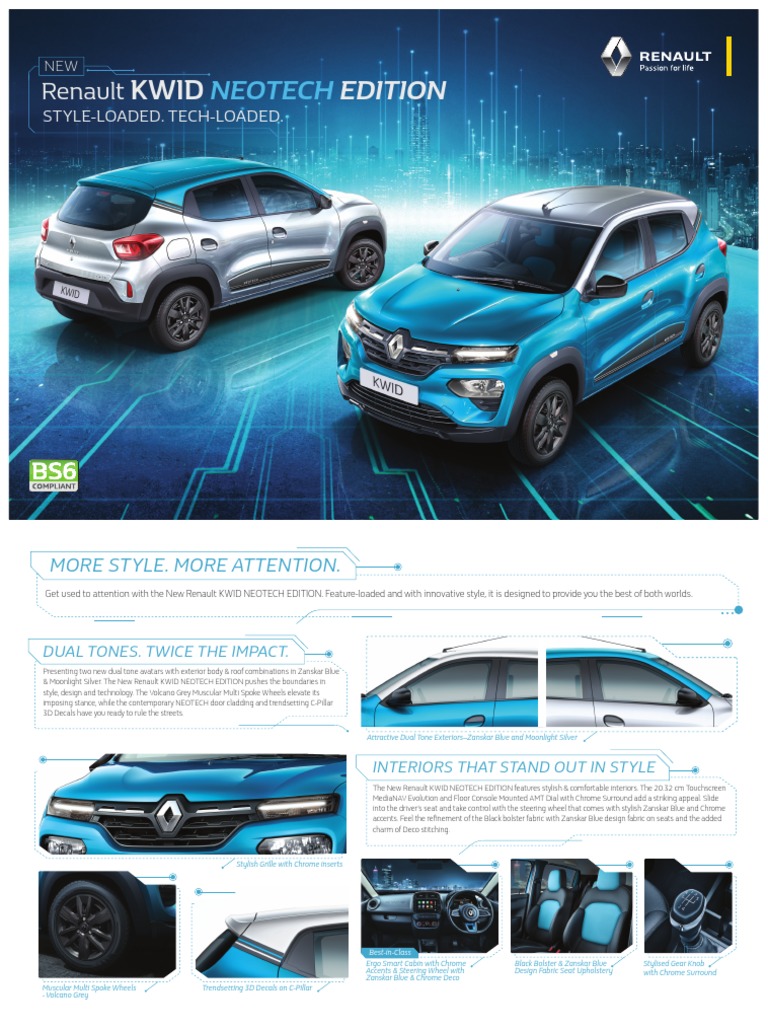 Renault KWID Neotech Edition Overview | PDF | Product Introductions | Car