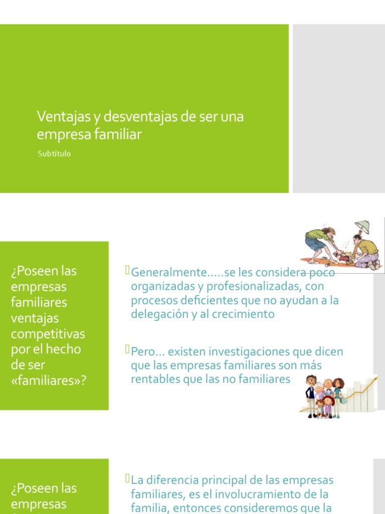 Ventajas y desventajas de empresas familiares | PDF | Science | Ciencia ...