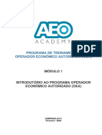 AEO Academy 2020 - Módulo 1 - Capacitação 1 - Introdutório ao Programa OEA - Apostila