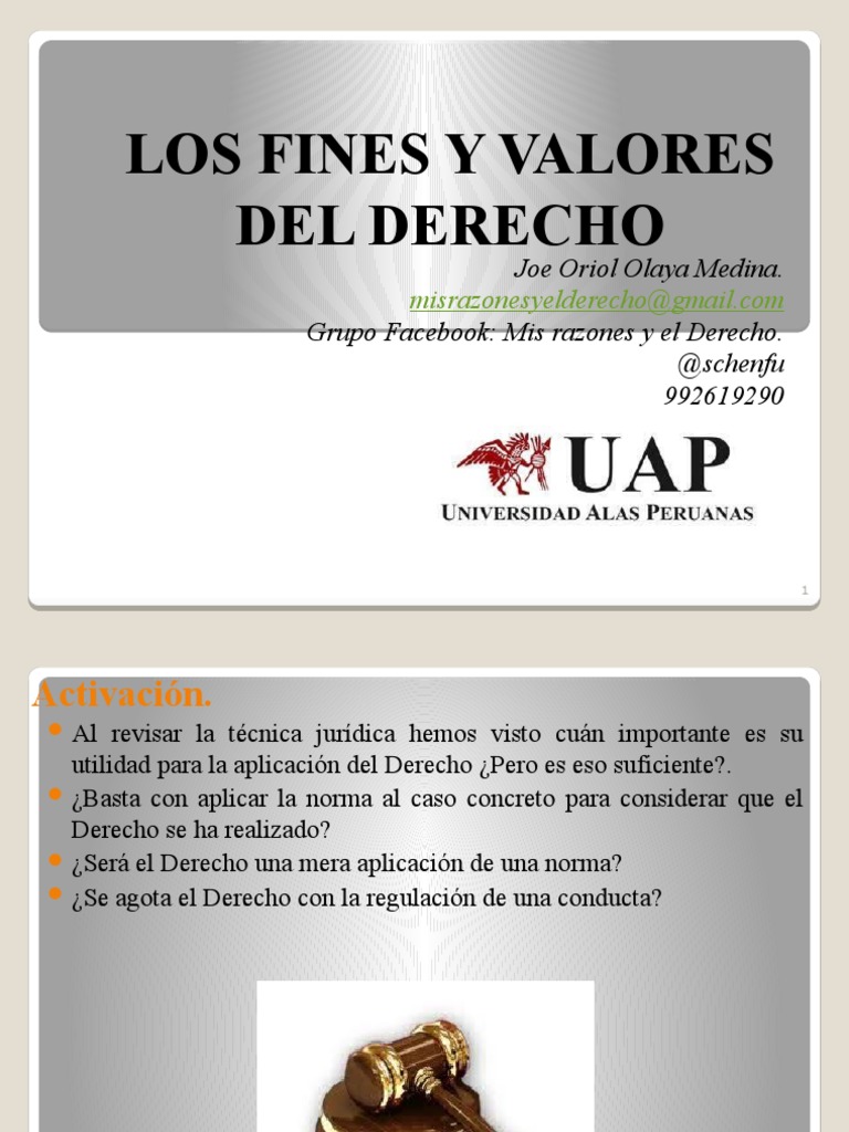 Fines y Valores del Derecho | PDF | Bien común | Justicia