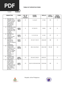 G6 Science 4th Quarter