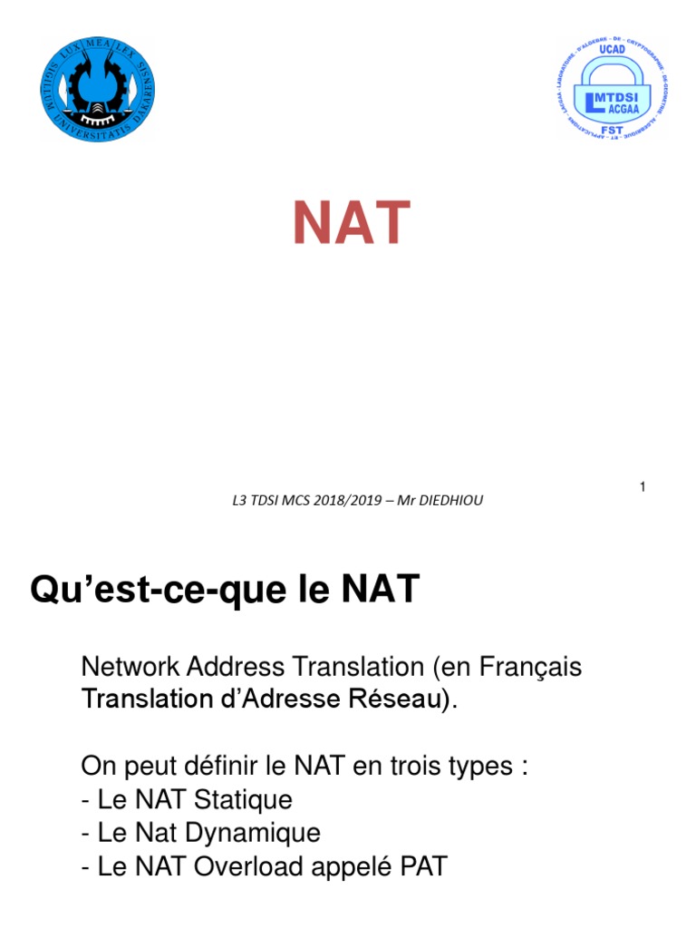 Nat PDF | PDF | Suite des protocoles Internet | Protocole de contrôle ...
