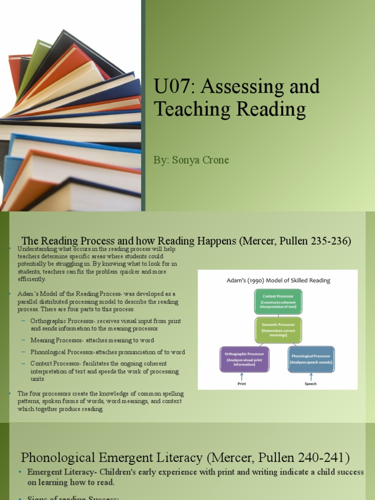 Assessing and Teaching Reading PDF Reading Comprehension Phonics