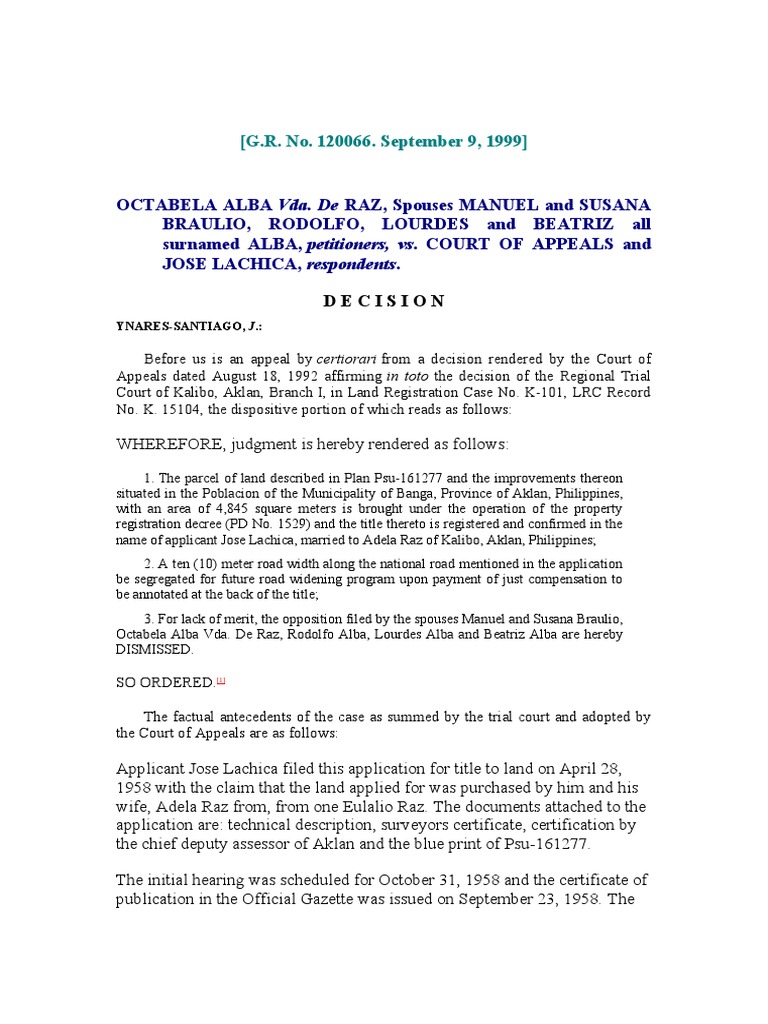 Alba Vs Alba Full Text PDF Statute Of Limitations Judgment (Law)