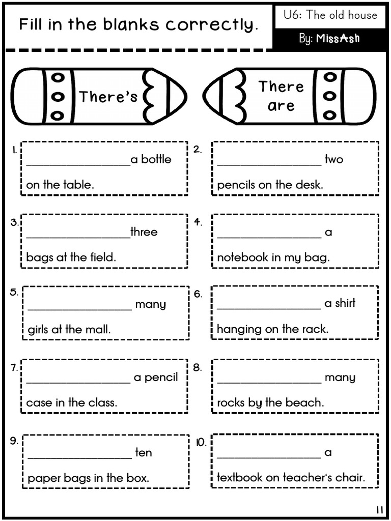 There is there are worksheet pdf