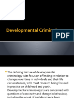 Developmental Criminology