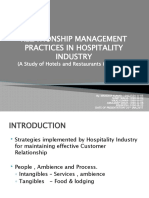 Relationship Management Practices in Hospitality Industry: (A Study of Hotels and Restaurants in Calcutta)