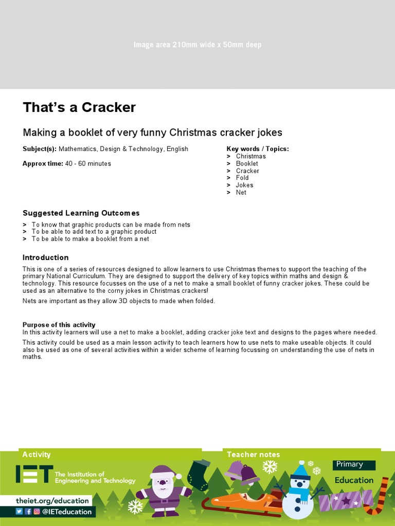 Thats A Cracker Activity PDF Shape Curriculum