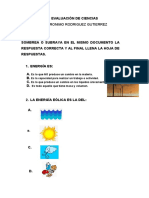 EVALUACION CIENCIAS Ian Rodriguez