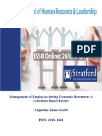 Management of Employees During Economic Downturn: A Literature Based Review