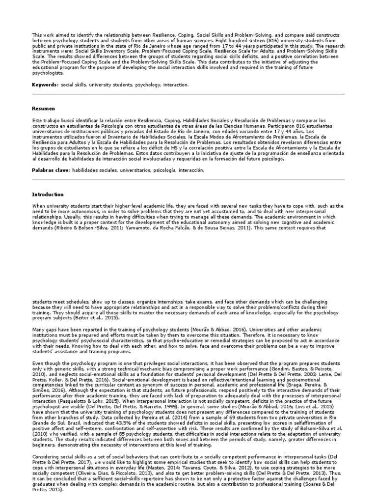 This Work Aimed To Identify The Relationship Between Resilience | PDF ...