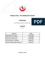 Trabajo Comportamiendo Del Consumidor Sobre The Cheesecake Factory en Perú