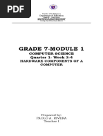 Quarter 1 Module 1 Computer 7 | PDF | Computer Data Storage | Input/Output