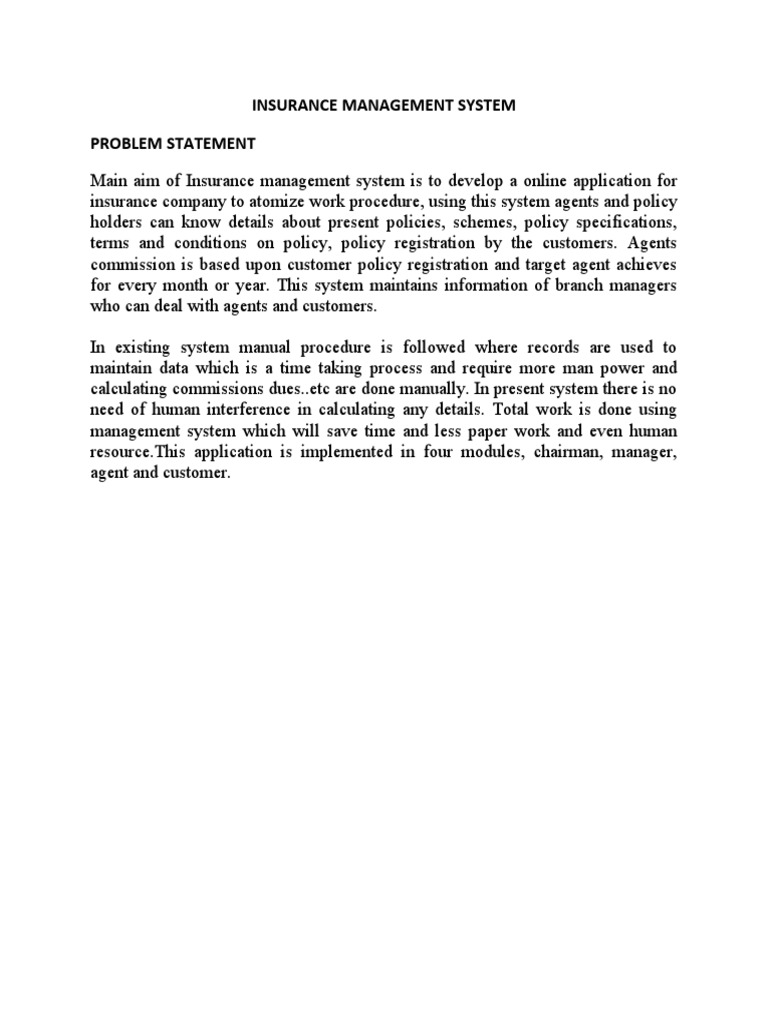 Insurance Management System PDF