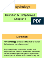 Definition and Perspectives in Psychology