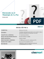 V1 Informe Preferencias Electorales Municipio de La Paz