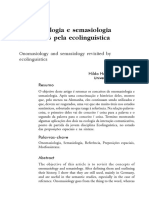 COuTO - Onomasiologia e Semasiologia Revisitados Pela Ecolinguistica