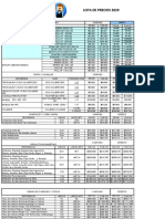 Lista de precios 2020 para soportes, arañas, roll up, cintas y fibras