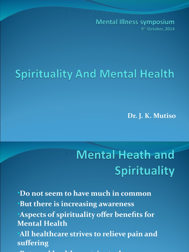 Spirituality and Mental Health Presentation | PDF | Psychiatry ...