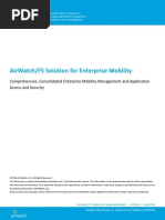 Airwatch/F5 Solution For Enterprise Mobility