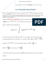 Time Development of A Gaussian Wave Packet