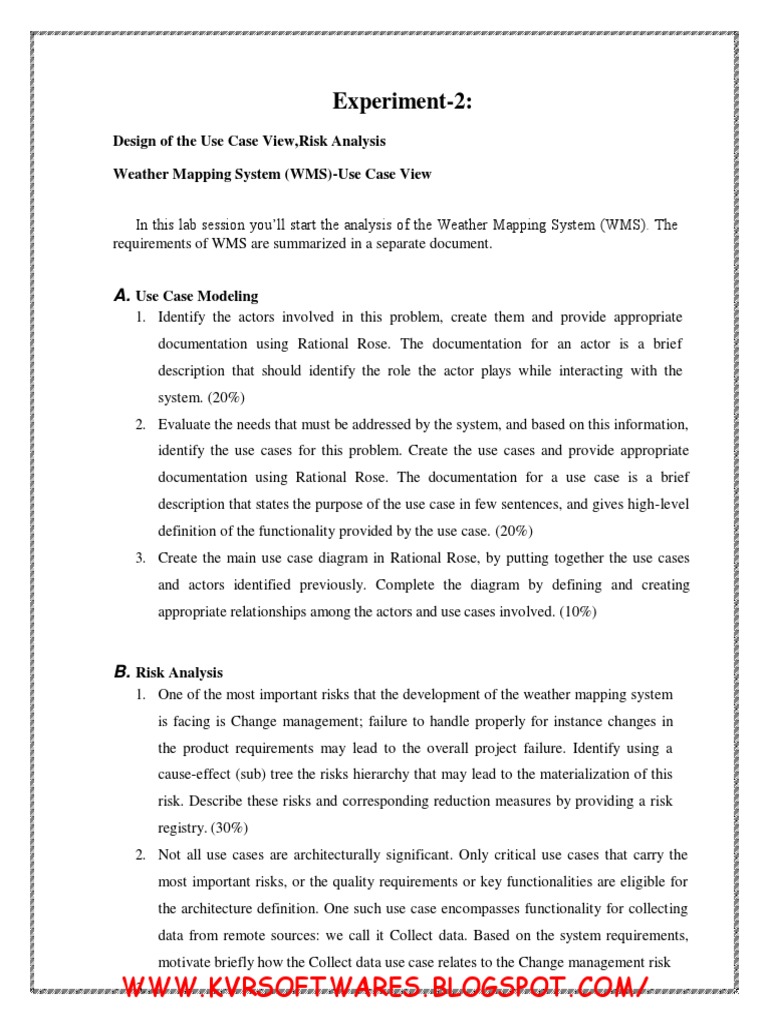 WMS Use Case and Risk Analysis | PDF | Use Case | System