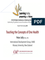 Teaching The Concepts of One Health: Peter Jolly