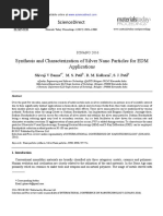 Synthesis and Characterization of Silver Nano Particles For EDM Applications