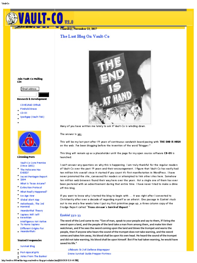 Vault Co | PDF | Apocalyptic And Post Apocalyptic Fiction | Survivalism