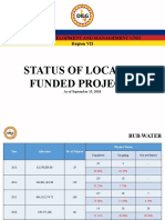 Status of Locally-Funded Projects: Project Development and Management Unit Region VII