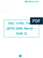 SSC CHSL Tier 1 2016 (24th March - Shift 3) : Useful Links