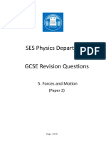 SES Physics Department: 5. Forces and Motion