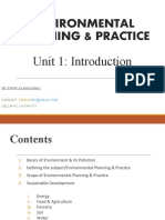 Environmental Planning & Practice: Unit 1: Introduction