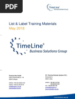 List & Label Training Materials: Timeline Neo GMBH S.C. Timeline Business Systems S.R.L