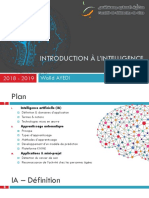Introduction À L'Intelligence Artificielle: 2018 - 2019 Walid AYEDI