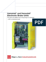 Frenomat Und Frenostat Electronic Brake Units: Hilger U. Kern