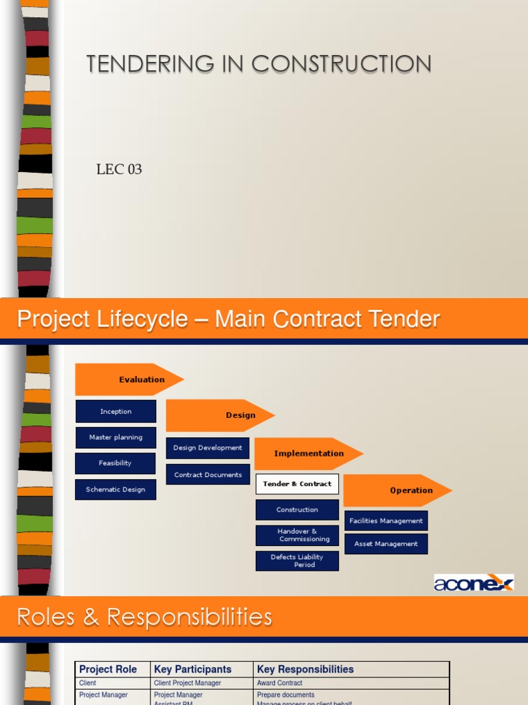 Tendering Process in Construction | PDF | Business Law | Private Law