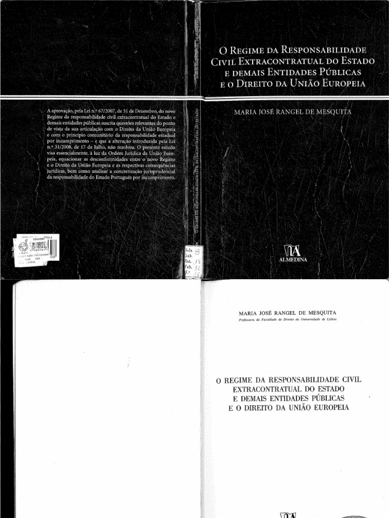 Maria José Rangel de Mesquita. O Regime Da Responsabilidade Civil ...