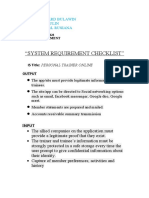 Is-Sad21 Systems Requirements Checklist Bulawin, Paulin, Rusiana