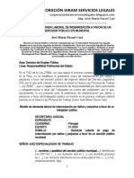 Modelo Demanda de Indemnización A Favor de Servidor Público 276 Municipal - Autor José María Pacori Cari