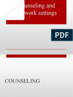 Counseling and Its Work Settings