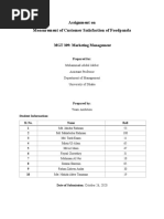 Measurement of Customer Satisfaction of Foodpanda